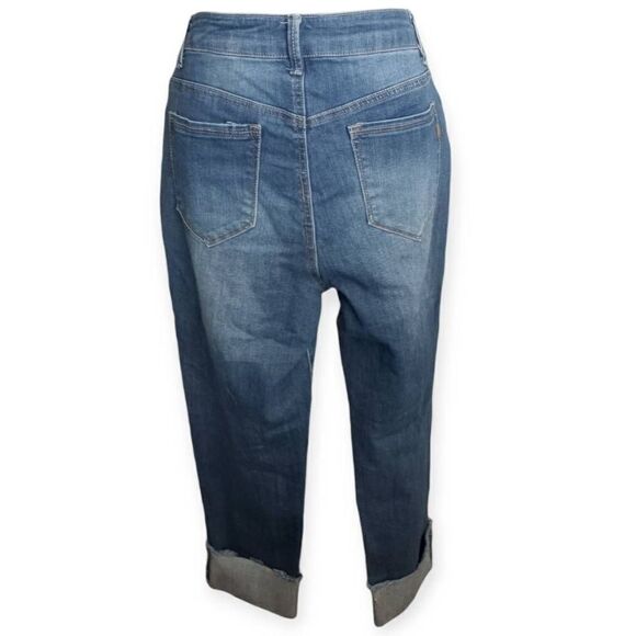 1822 DENIM TAYLOR DISTRESSED CUFFED JEANS SZ.14 EUC - Picture 2 of 6